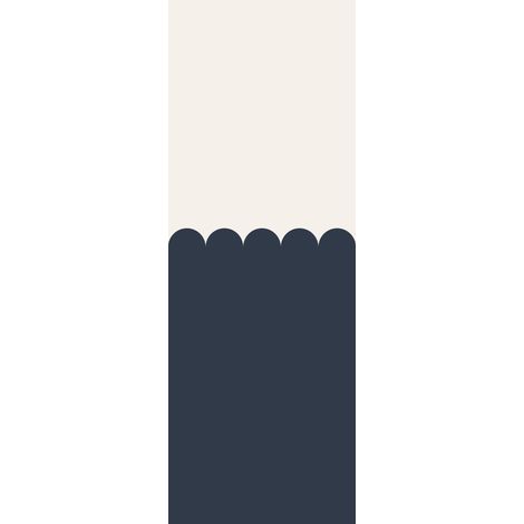 papier peint panoramique lambris bleu foncé - ESTAhome (1/5)