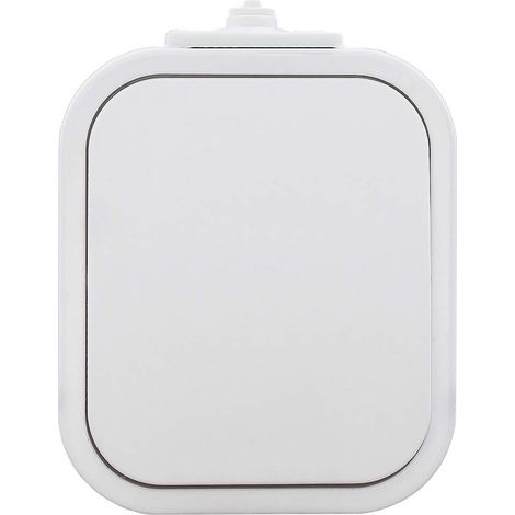 Prise IP54 - Montage en saillie - 1,2,3 prises - Interrupteur marche/arrêt - Interrupteur de série - Pour pièces humides - Couleur : blanc