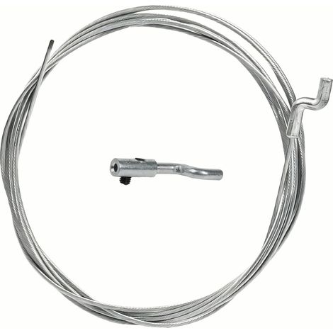 Kit de Réparation de Câble de Gaz Universel Ø1.5mm x 2.5m - Avec Embout et Serre-câble en Z pour Tondeuse, Débroussailleuse, Motoculteur (1/5)