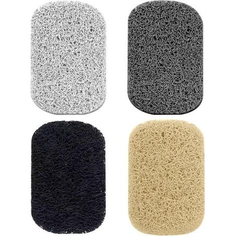 pair Lot de 4 porte-savon en luffa, porte-savon, antidérapant, réutilisable, respectueux de l'environnement, séchage rapide, parfait pour salle de bain (1/5)