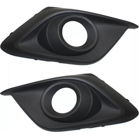 Set mit 2 Schutzabdeckungen für Nebelscheinwerfer für Mazda 3 2014–2016 und Mazda 3 Sport, strukturiertes Schwarz für linke und rechte vordere Stoßstange (1/5)