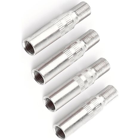 4x embouts de valve métalliques pour roues, rallonges de tige de valve, accessoires auto, camionnette, fourgon, caravane (1/5)