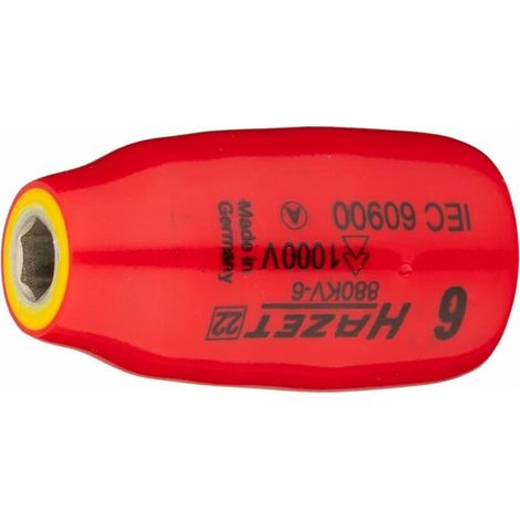 Jeu de clés à douille hexagonales 880KV-6 carré creux 10 mm (3/8 pouce) hexagone extérieur profil de traction 6 mm HAZET (1/4)