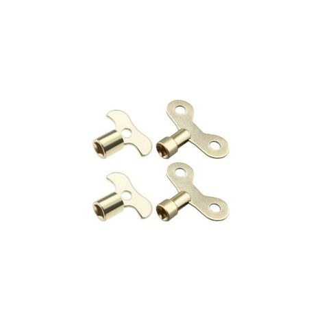 Set di 4 chiavi per rubinetti, valvole per radiatori, fori quadrati da 6 mm e 7 mm, chiavi multifunzionali per manopole e interruttori dell'acqua, attrezzi da idraulico per fabbrica, giardino, luoghi 
