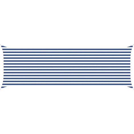 vidaXL Vela da ombra solare Blu e Bianco 6 x 2 m