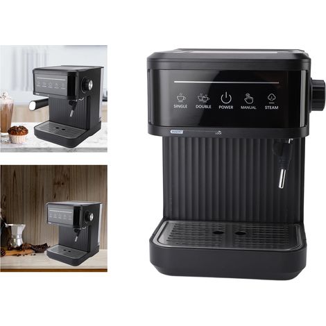 Macchina da caffè espresso semiautomatica italiana da 850 W e 20 bar con macinacaffè, pressino, portafiltro e lancia, ideale per casa o ufficio, con spina europea. (1/4)