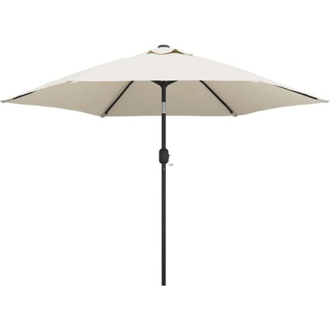 Parasol recouvert de sable blanc avec un mât en acier de 3 mètres (1/5)