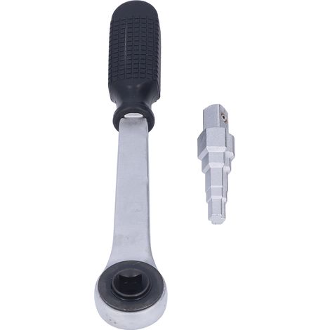 Jeu de clés à cliquet étagées en acier au carbone pour valves de radiateur (1/5)