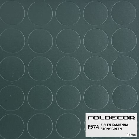 Tapón autoadhesivo de 14 mm, color verde piedra (lámina de 25 unidades)