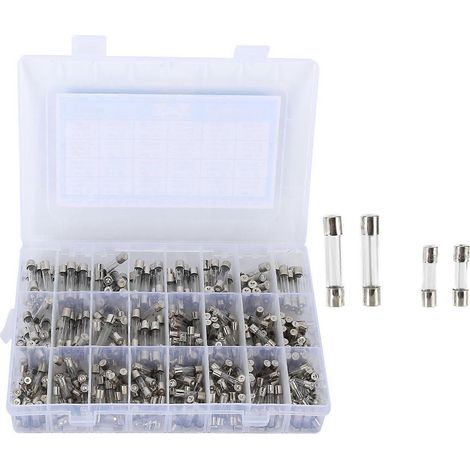 Assortiment de 360 fusibles en verre à action rapide, 250 V, pour appareils ménagers et véhicules