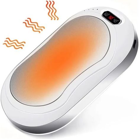 Chauffe-Mains Rechargeable,Portable Power Bank Chaufferette Main Electrique Réutilisables Banque de Puissance Mode Massage(10000mAH) (1/4)