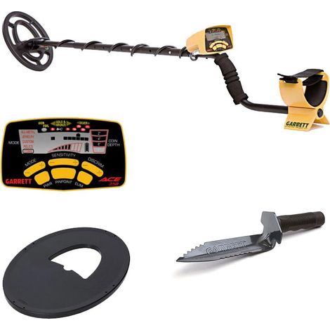 PACK : Détecteur de métaux Garrett ACE 250 + Pelle couteau + protège disque (1/3)