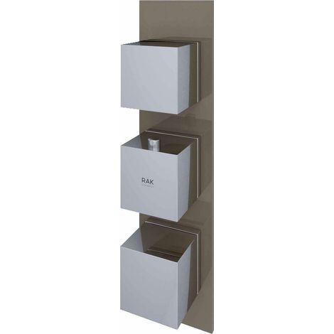 RAK Feeling Cappuccino Square Concealed Thermostatic Dual Control Shower Valve - RAKFSV2514S