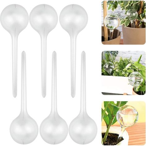 Goutte-goutte pour plantes - Lot de 6 pièces - Transparent - Goutte-goutte pour plantes d'intérieur - Boule d'arrosage - Système d'irrigation - Arroseur - Système de goutte-à-goutte (1/5)