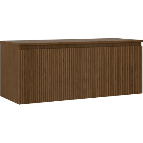 Mexen Rivel gabinete de baño debajo del lavabo 120 cm con encimera, 1 cajón, ranurado, nogal - 91A20-12047-1-BFC86 (1/5)