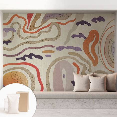 Carta Da Parati Non Tessuto - Decorazione Da Muro - Traspirante - Con Motivo - Per Camera Da Letto Cucina Modelli astratti 208x146 cm (1/5)