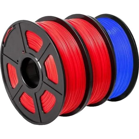 3D-Drucker-Filament, PLA-Material, 1,75 mm Durchmesser, 3 Rollen pro Packung, PETG-2RD-1BL (1/2)