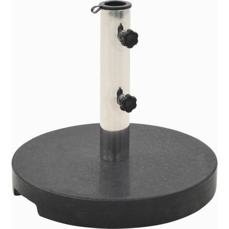 vidaXL Parasol Base Granite 20 kg Round Black
