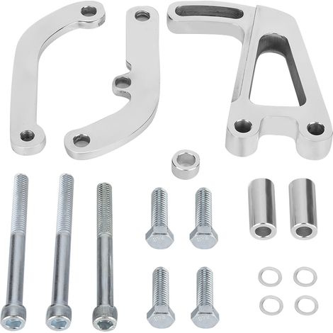 GARRYFIZH Support de montage de pompe de direction assistée en alliage d'aluminium poli, compatible avec les moteurs SBC Chevy 262-400