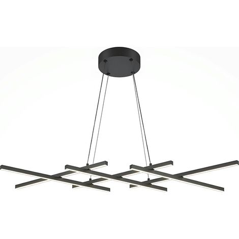 Suspension noire LED – barres croisées minimalistes SALEM (1/4)
