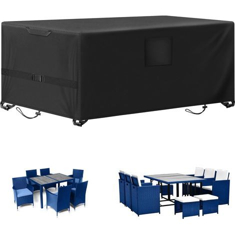 180x120x74cm Housses de Meubles de Jardin,Housse Salon De Jardin Imperméables,Housse Salon de Jardin, Housse de Table Extérieur Bâche Tissu 210D Oxford,Anti-UV (1/5)