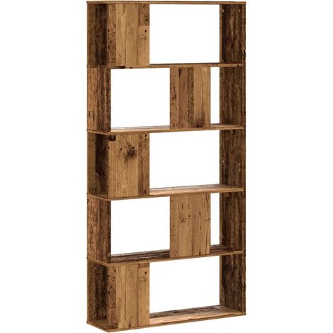 Maison Exclusive - Libreria 5 Ripiani Legno Vecchio 80,5x23,5x162,5cm Multistrato