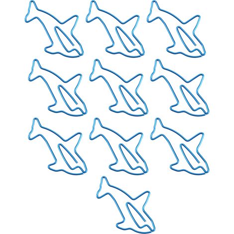 100 Stück Büroklammern, einzigartige Delfinform, leicht, tragbar, galvanisiert, Metall-Büroklammern (1/5)