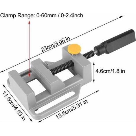 Étau pour perceuse à colonne - Alliage d'aluminium haute précision Bouton de libération rapide - Perçage et fraisage (1/4)