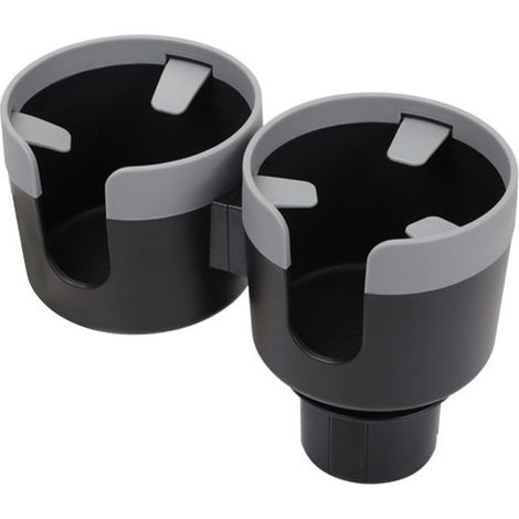 Double Trou Porte-Gobelets de Voiture avec Base Extensible, Porte-Bouteilles Multifonctions 2 en 1 pour Voiture, Accessoires Porte-Bouteilles Universel Réglable pour Véhicules(Gris) (1/5)
