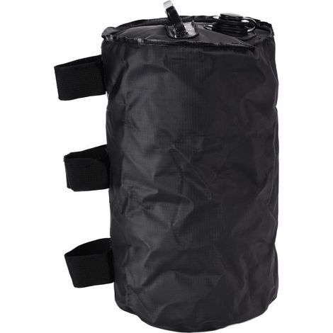 Sac de Poid pour Pieds de Tonnelle, 1 pièce Sac de Poids d'eau pour Tente Sac de Lestage pour Tente Chapiteau Auvent Parasol Poid pour Les Jambes Sac de Poid Pliable Noir (1/5)
