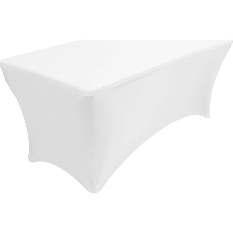 Tischdecke für Catering-Banketttische, weiß, 180 x 76 cm, elastisch [25 °C]