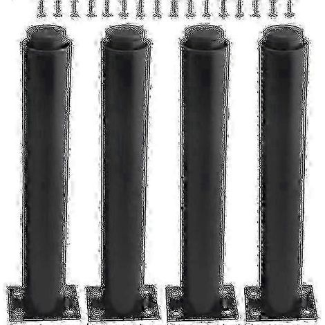 (25-42 cm, noir) Ensemble de 4 pieds de meubles robustes et réglables en métal, 26 pouces. (1/5)
