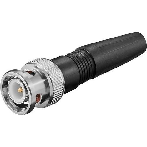 Conector BNC macho recto  Negro