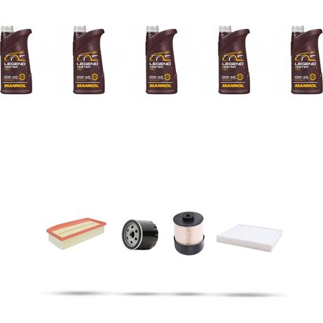 Kit tagliando 4 FILTRI e 5L OLIO compatibile con Renault Clio IV 1.5 DCI 55kw Dal 2012 (1/5)