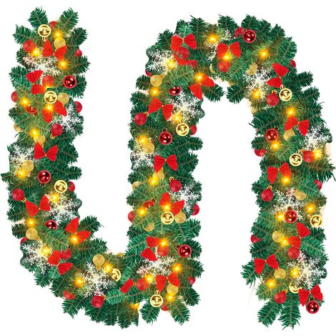 Wolketon Ghirlanda natalizia 5M USB ghirlanda di abete artificiale ghirlanda di alberi ghirlanda decorativa con telecomando per la decorazione della tavola