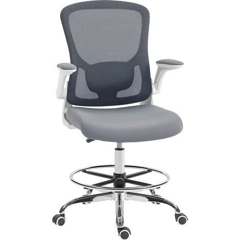 Draughtsman Chair,  Adjustable Lumbar - Charcoal Grey (1/5)