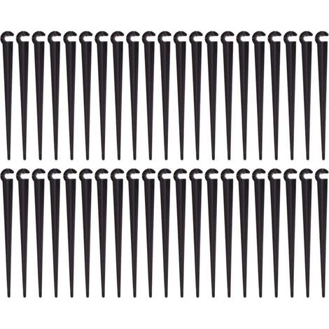 Piquets de Support de Tuyau d'irrigation Support Piquet de Tube Irrigation Goutte à Goutte Plastique Outil de Jardinage,Paquet de 100 (1/5)