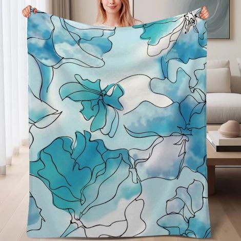 Couverture de lit en polaire, microfibre douce et confortable légères toutes saisons, décoration de chambre à coucher, excellent cadeau pour femmes et hommes, 6080 pouces (1/4)