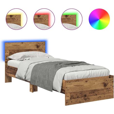 Maison Exclusive - Struttura del letto Legno vecchio 75 x 190 cm Legno multistrato