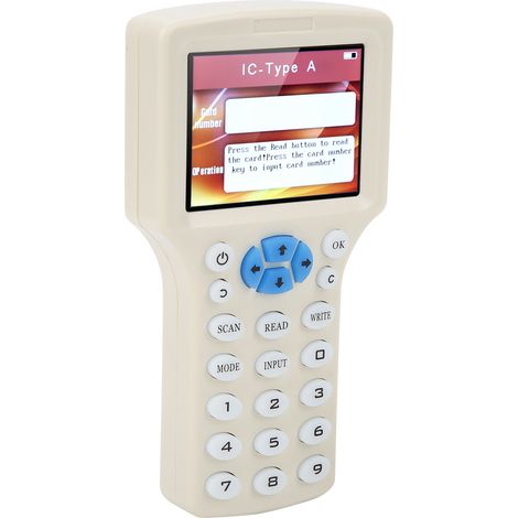 Lecteur/graveur portable de cartes d'identité à puce multifréquences CUID/FUID/UFUID, duplicateur d'étiquettes portable beige