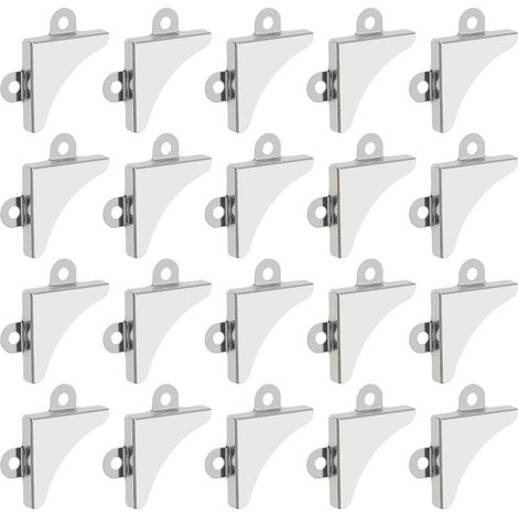 20 Schutzecken für Bilderrahmen, silberne Metalleckwinkel, 30,3 x 5,5 mm. (1/5)