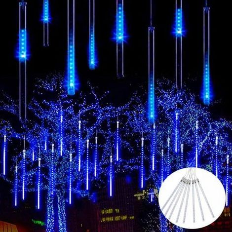 Guirlande Météore - 8 Tubes LED 144 - Longueur Tube 30 cm - Étanche IP65 - Pour Décoration Extérieure Intérieure - 1 Pièce (1/5)