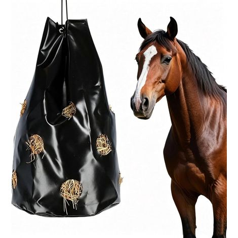 Sac à foin pour chevaux, Destiné à ralentir la prise de nourriture (1/5)