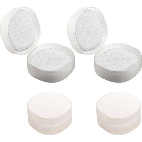 Organiseur carré transparent pour salle de bain - Portable et robuste pour tampons en coton - Accessoires anti-poussière (1/5)