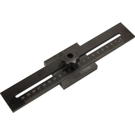 Marcado de precisión: 200 mm, herramienta de marcado, regla de marcado para carpintería para el marcado preciso y la delimitación de marcas y puntos de referencia. (1/5)