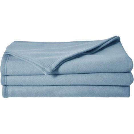Couverture polaire 210 x 230 cm myosotis - Bleu -