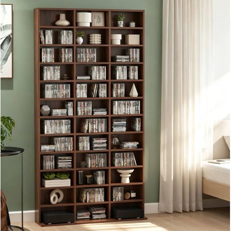 Libreria moderna 102x23,5x195 cm in MDF marrone salvaspazio per soggiorno FloraGrace (1/5)