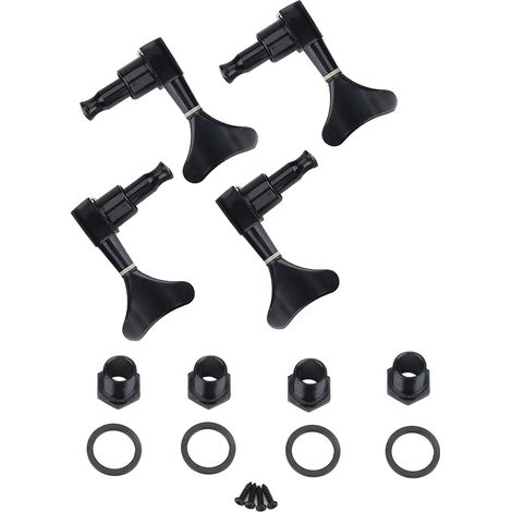 Schwarze Zinklegierung 2L + 2R E-Bass-Mechaniken, geschlossene Mechaniken (1/5)