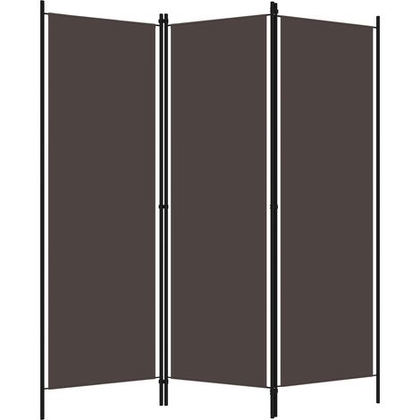 vidaXL Biombo divisor de 3 paneles marrón 150x180 cm (1/2)