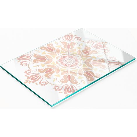 Piatto decorativo multifunzionale in vetro per cucina, 80x52 cm (1/5)